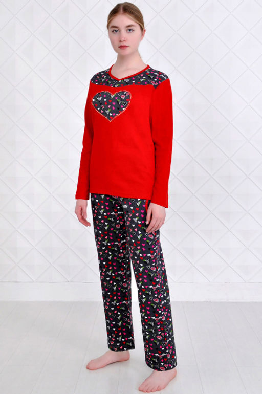 Арт. 4483 Пижама с брюками 54-58 (3 шт) Цвет:ассорти - Калинка фото 2