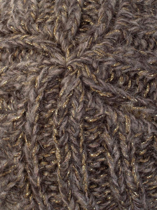 Шапка жен. мох+шерсть+виск+люр LB-BR55034 d.brown/gold - Labbra фото 3