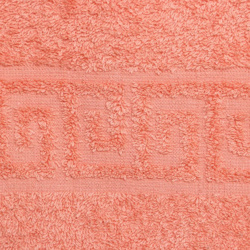 Полотенце махровое с бордюром 50х90 см, персиковый, хлопок 100%, 430г/м2