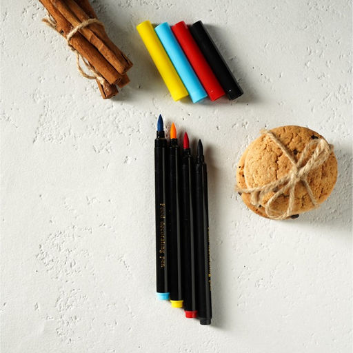 Набор маркеров для украшения десертов, 17 см, 4 шт., разноцветные