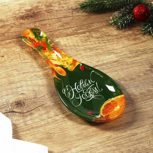 Подставка под ложку новогодняя С Новым годом. Апельсины, 21.4?7.5 см - Дорого внимание фото 2