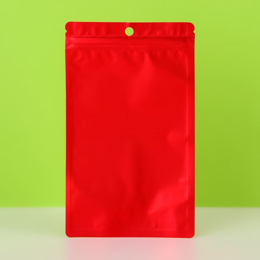 Цена за 100 шт. Пакет Зип - лок с окном, с еврослотом, красный, 12×18 см