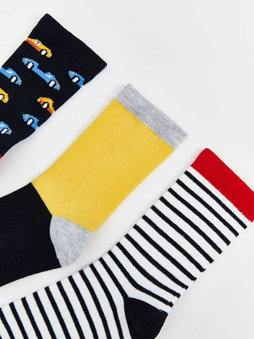 Desenli Erkek ?ocuk Soket ?orap 5li