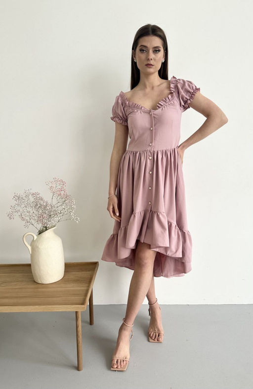 Платье AURA 3212-176 ПЫЛЬНО-РОЗОВЫЙ