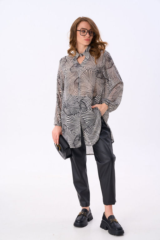 Костюм NIKVA н818-3 чёрный и чёрно-белые ракушки