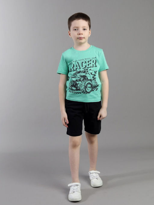 CRB wear / CSKB 90289-37-431 Комплект для мальчика (футболка, шорты),зеленый/Ex.Cherubino  фото 2