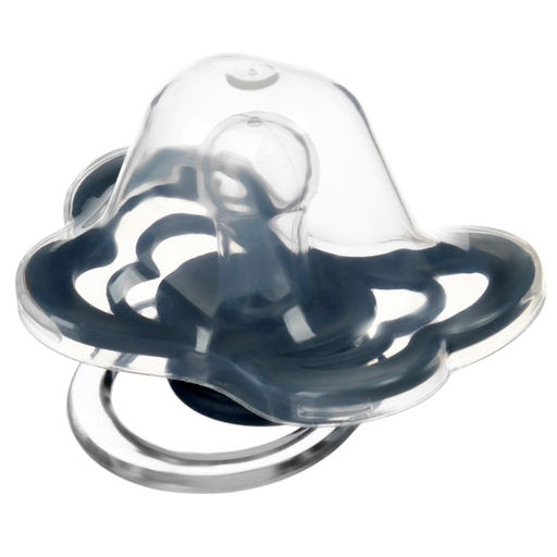 Соска - пустышка силиконовая классическая M&B, от 0 мес., с колпачком, синий