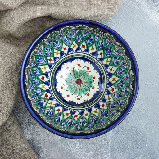 Коса Риштанская Керамика Узоры 15 см, малая, микс - Шафран фото 5