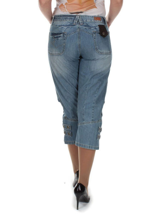 BF451-170+2-15 BLUE Бриджи женские (100% хлопок) - Fashion фото 6