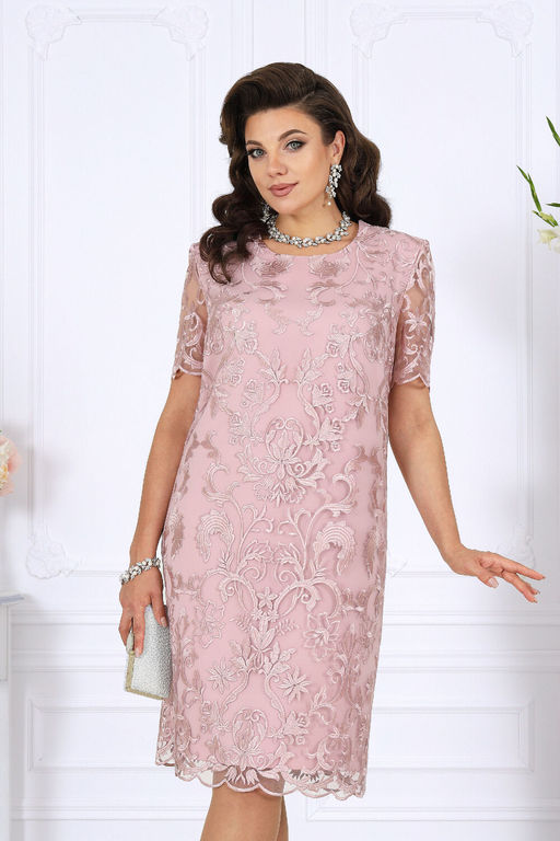 Платье Ninele 7474 пудровый фото 5