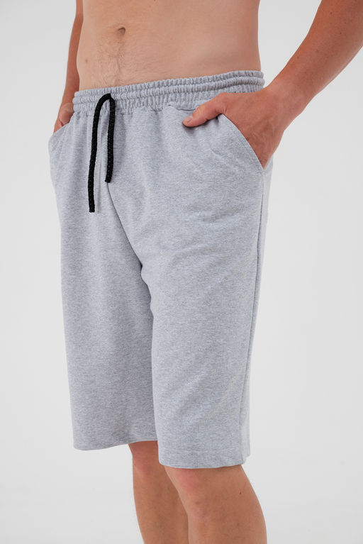 Шорты мужские из футера Шерлок серый меланж макси - Амадэль фото 6