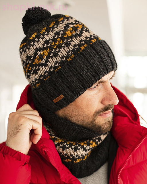 MM 446 F 446 Комплект мужской флис (шапка+снуд)