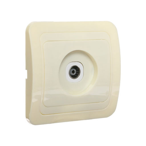 Розетка ТВ Luazon Lighting «Орион», скрытая, IP20, одноместная, бежевая