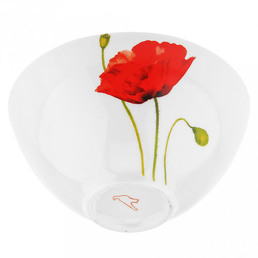 Пиала фарфоровая "Алый мак" 350мл, д12,1см, h6,4см (Россия)