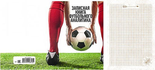 Записная книжка А5 Записная книга футбольного аналитика (128 л)