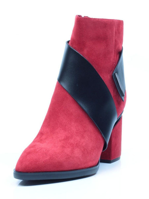 04-A331W-766VB RED Ботинки зимние женские (натуральная замша, натуральный мех)