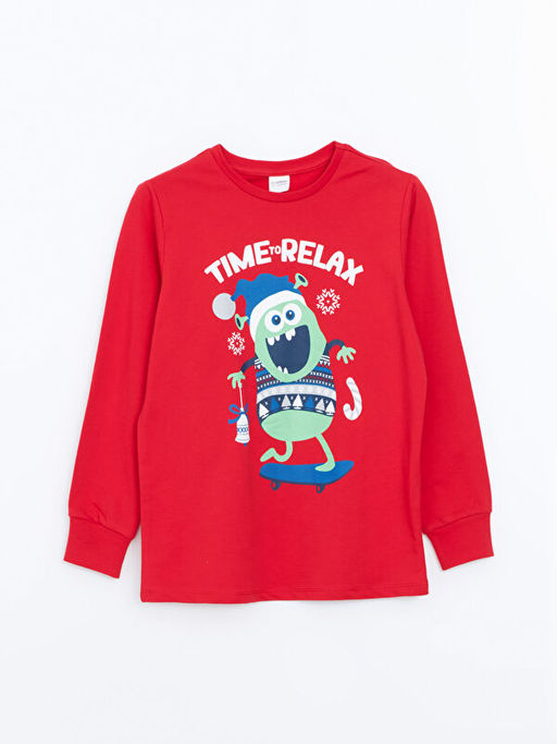 Bisiklet Yaka Erkek ?ocuk Pijama Tak?m?