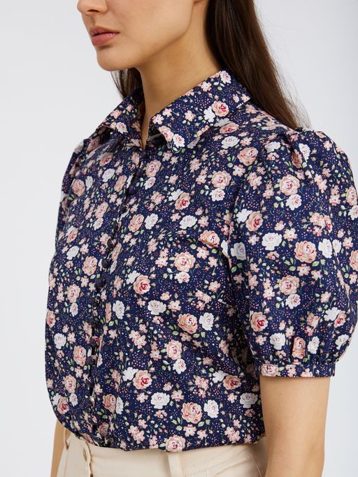 Блузка с рукавами-буфами OD-707-1 - Tantino фото 8