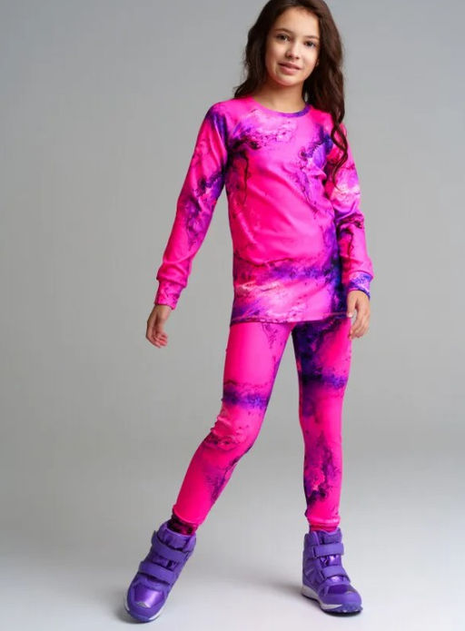 32321461 Термокомплект трикотажный для девочек: брюки, толстовка для эпизодического использования