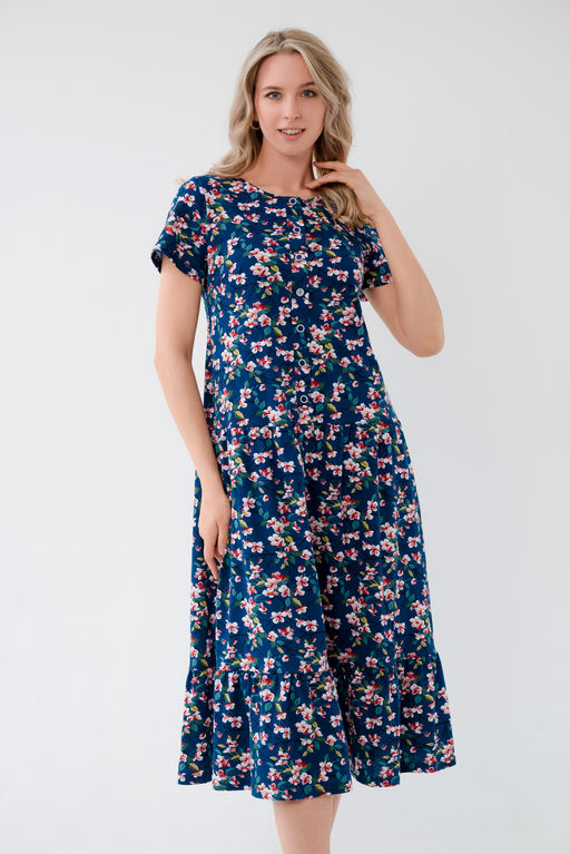 Платье женское из кулирки Кармелита сакура - Амадэль фото 6