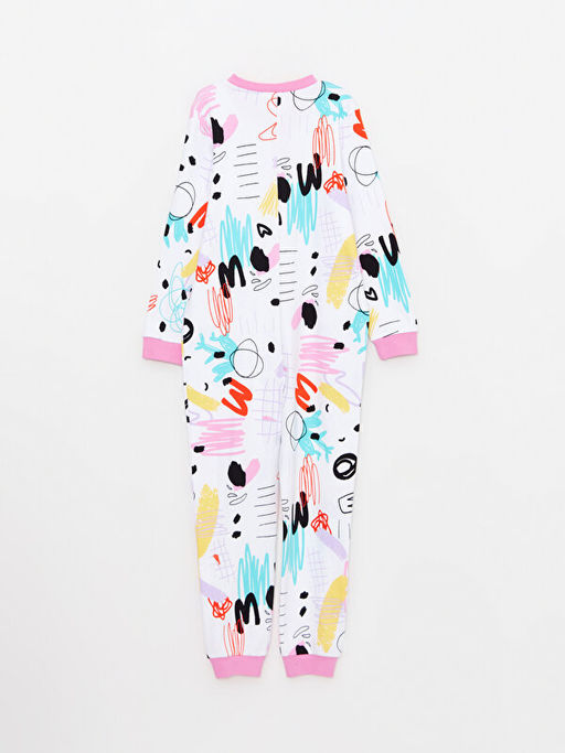 Bisiklet Yaka Bask?l? Uzun Kollu K?z ?ocuk Uyku Tulumu - Waikiki фото 2