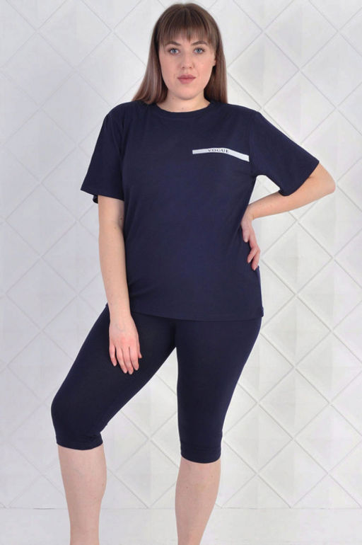 Арт. 5625 Костюм с бриджами 50-58 (5 шт) Цвет:верх-ультрамарин, низ-ультрамарин - Калинка фото 6