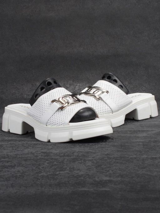 08-PEY148-1 WHITE Босоножки женские (натуральная кожа) - Фабричный китай фото 11