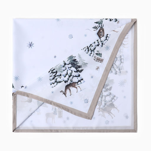Скатерть новогодняя «Доляна. Зимний лес», 145×180 ±3 см, 100% п/э