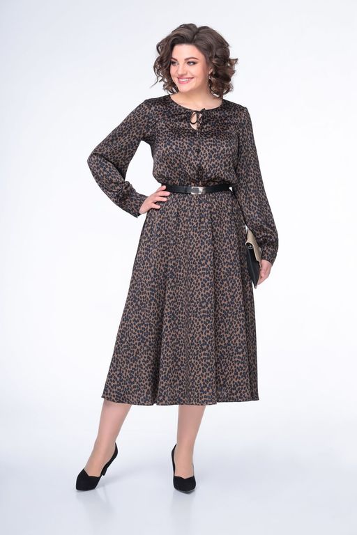 Платье Swallow 484 шоколадный ибрис фото 5