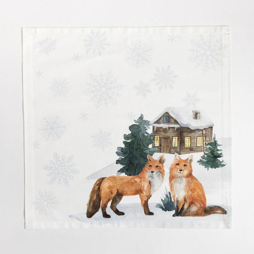 Набор новогодний «Этель» Forest animals: скатерть 150×110 +/-2 см с ГМВО, салфетки 40×40 см-4 штуки