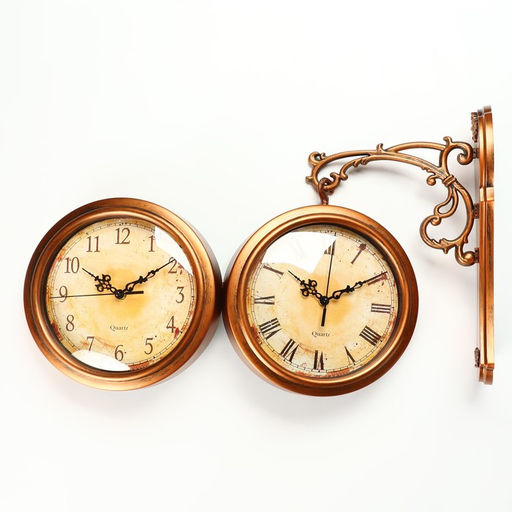 Часы настенные интерьерные «Сабатини», двусторонние, на подвесе, плавный ход, 35×30 см, d=19.5 см, от батарейки 1хАА