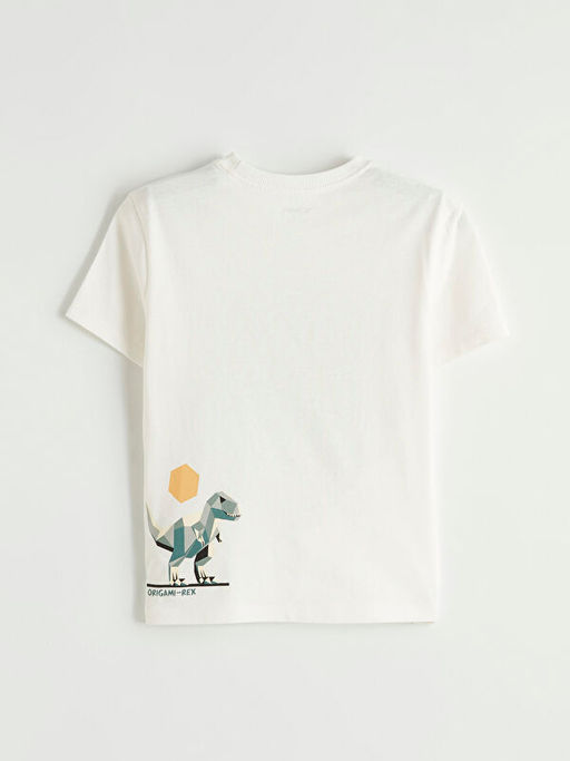 Bisiklet Yaka Bask?l? Erkek ?ocuk Ti??rt