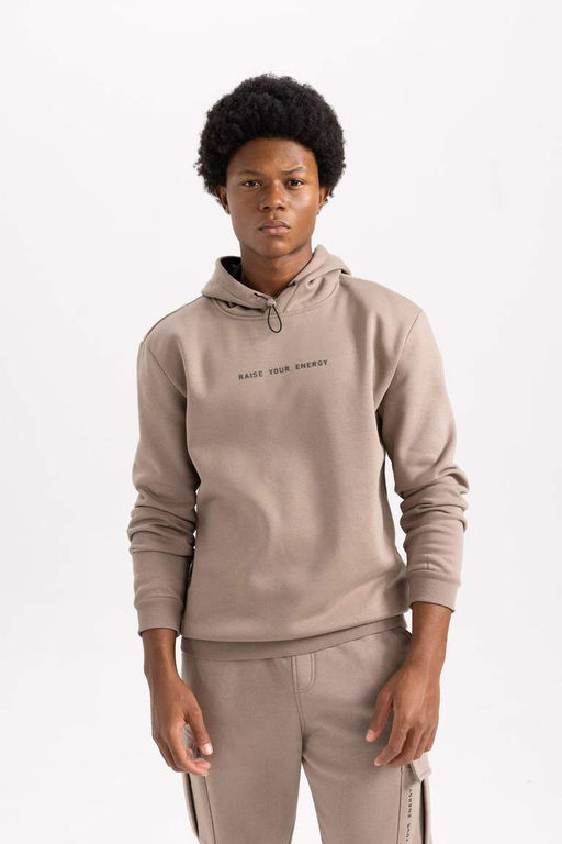 DeFactoFit Толстовка стандартного кроя с капюшоном и принтом фото 5