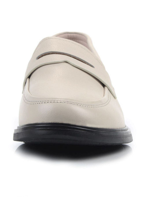 03-DYL128-3 BEIGE Лоферы женские (натуральная кожа)