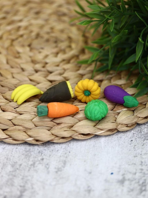 Ластики "Vegetables", carrot, 6 шт. в наборе