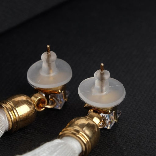 Серьги ассорти Кисти прямоугольник, цвет молочный, L кисти 9 см