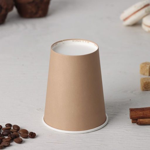 Цена за 50 шт. Стакан бумажный одноразовый Классик, 250 мл, d=8 см, цвет крафт, 50 шт/уп - Simaland фото 2