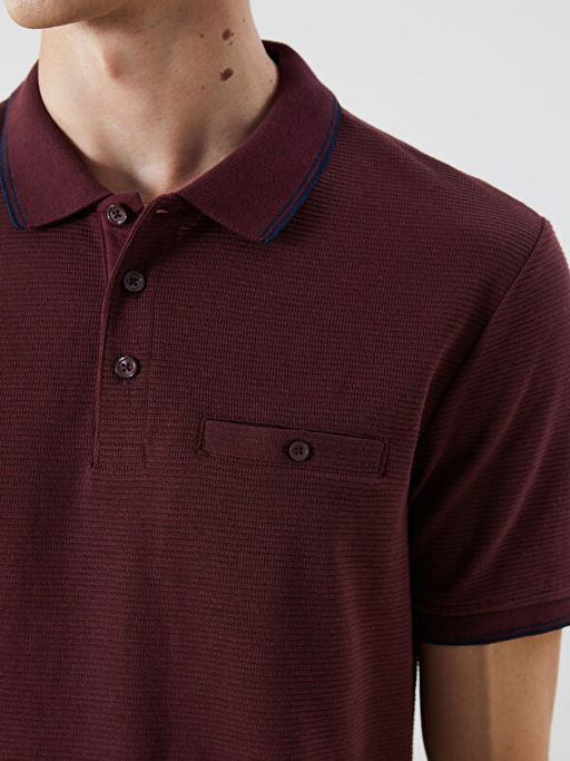 Polo Yaka K?sa Kollu Erkek Dokulu Ti??rt