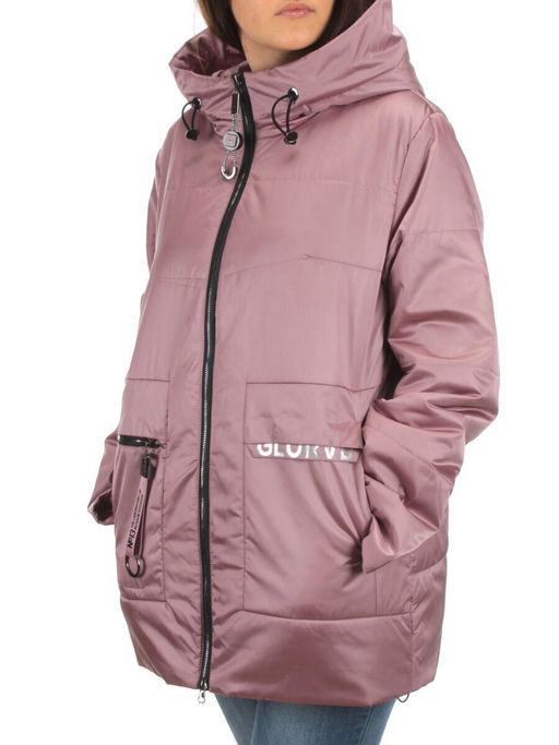 BM-1055 PINK POWDER Куртка демисезонная женская (100 гр. синтепон) - Фабричный китай фото 3