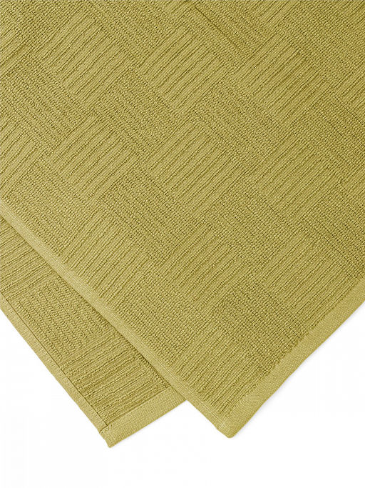 Простыня махровая жаккардовая 200x220 зеленый махровая ткань, хлопок - Denastia фото 3