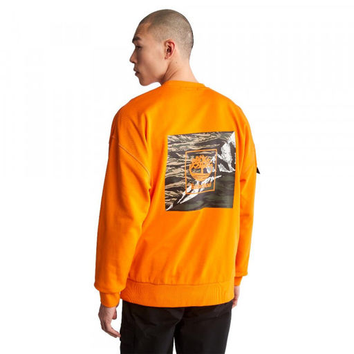 Мужская толстовка Timberland Sweatshirt CNY Crew Neck Relaxed оранжевая фото 2