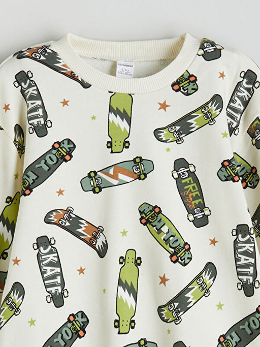Bisiklet Yaka Erkek ?ocuk Sweatshirt