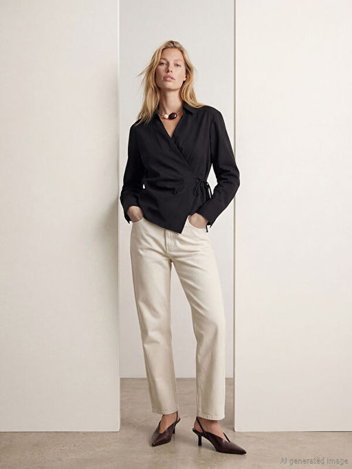 Kruvaze Yaka Kad?n G?mlek