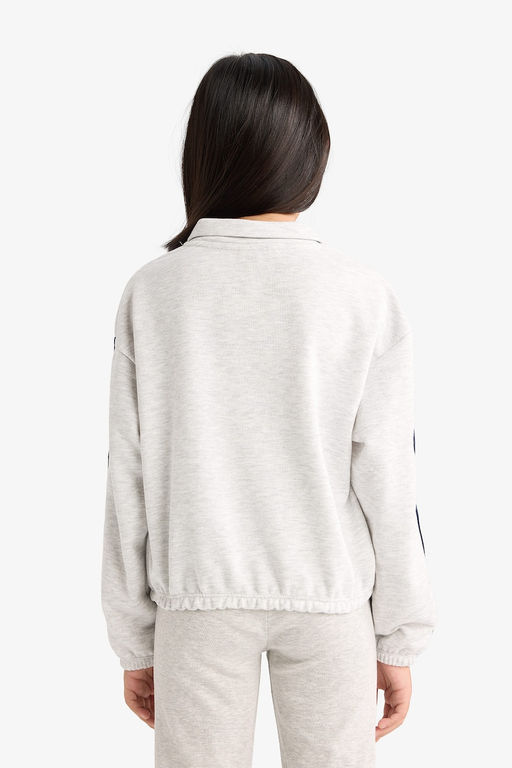 NBA Los Angeles Lakers Relax Fit Polo Yaka Sweatshirt K_z _ocuk - Defacto фото 6
