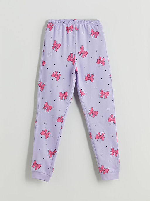 Beli Lastikli Fiyonk Desenli K?z ?ocuk Pijama Alt