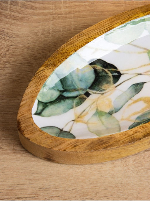 Блюдо в форме рыбки «Оливковая ветвь», 25.5×10×2 см, дерево манго