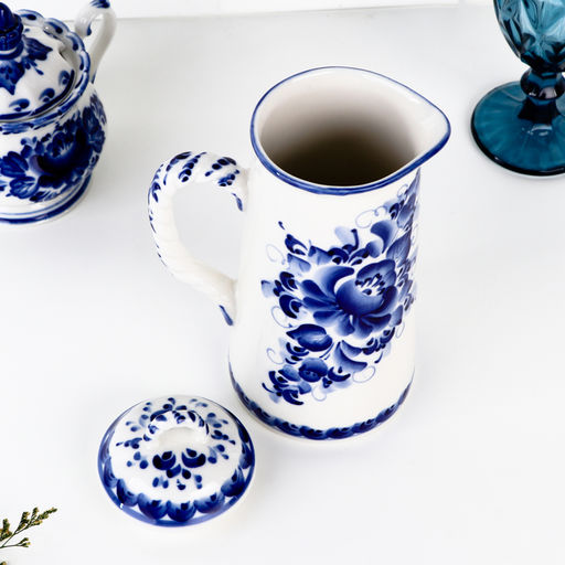 Кувшин для воды «Ретро», 24.5 см, фарфор гжель