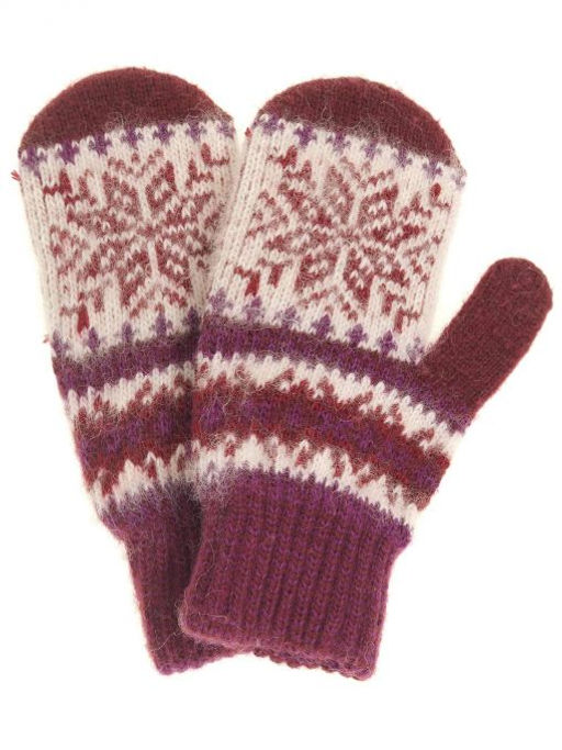Варежки подростковые Снежинка со вставкой 1009-4 - Рассказовские варежки фото 7