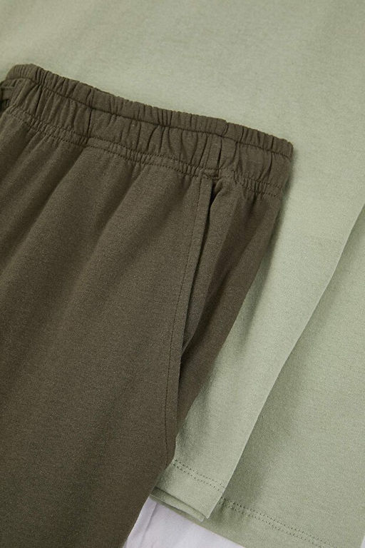 Mint-Haki Regular Fit %100 Pamuk _rme Pijama Tak_m_ TMNAW26PT00005 - Trendyolmilla фото 2