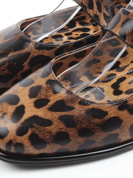 06-B4A-5PC BLACK/LEOPARD Туфли женские (натуральная кожа)